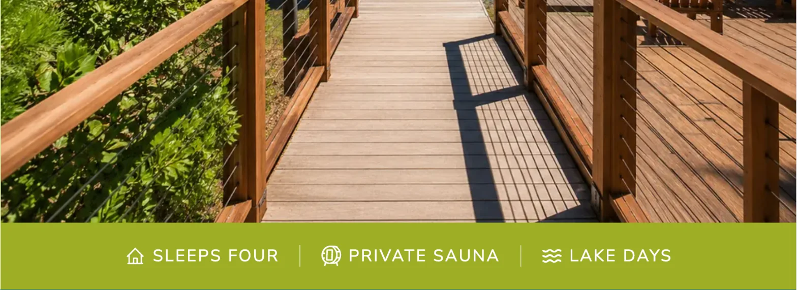 Points of interest under the photo on the Tahoe Cabin website