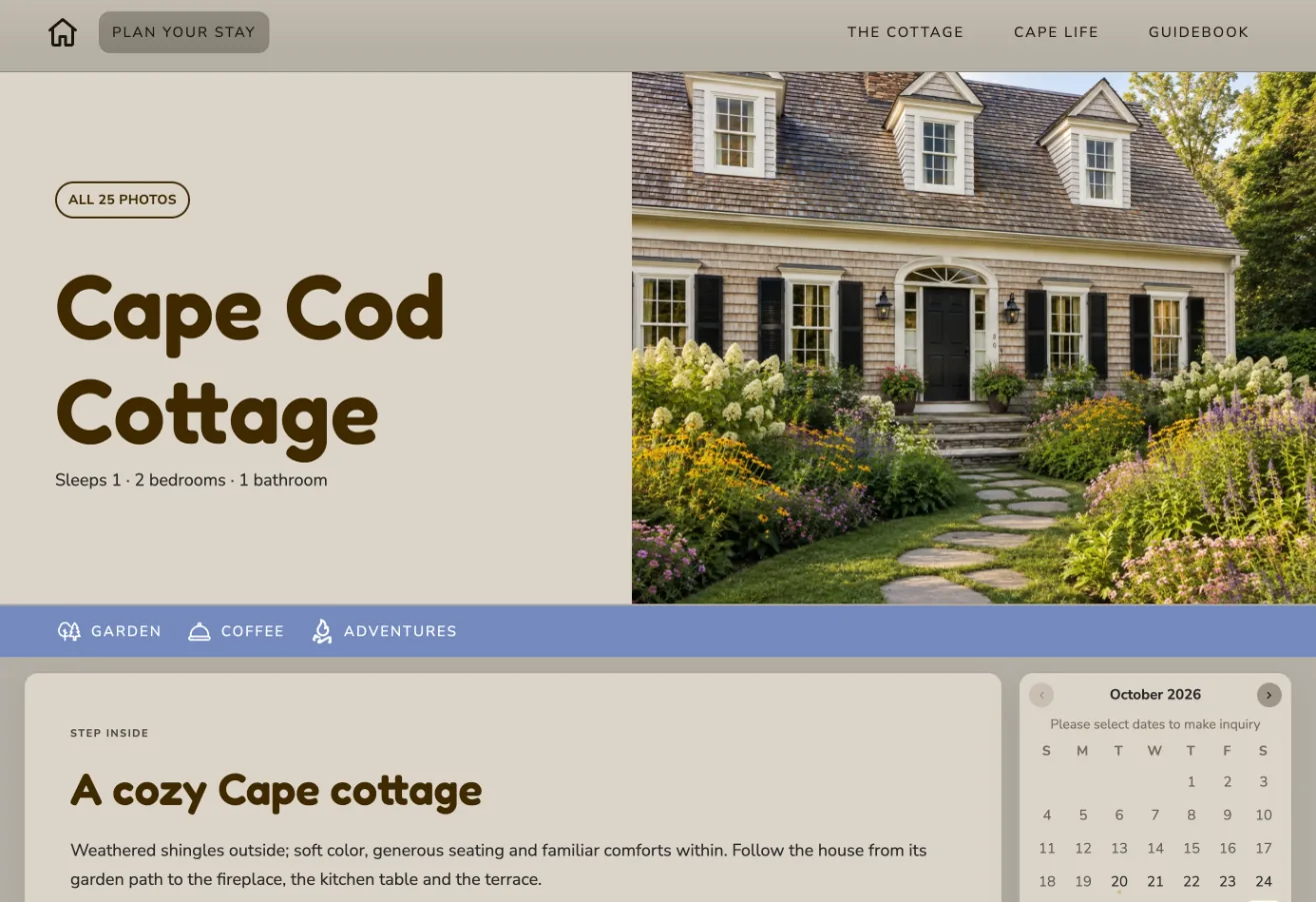 The Editorial Masthead on the Cape Cod Cottage website