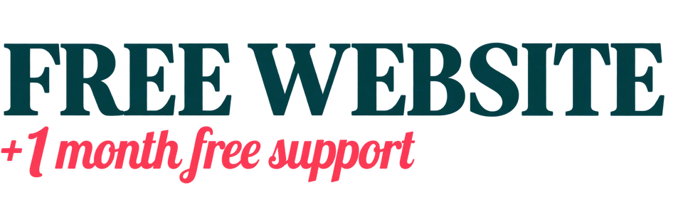 Free website + 1 month free support