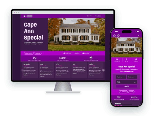 Cape Ann Special — vacation rental website built with LAZY, on desktop and phone